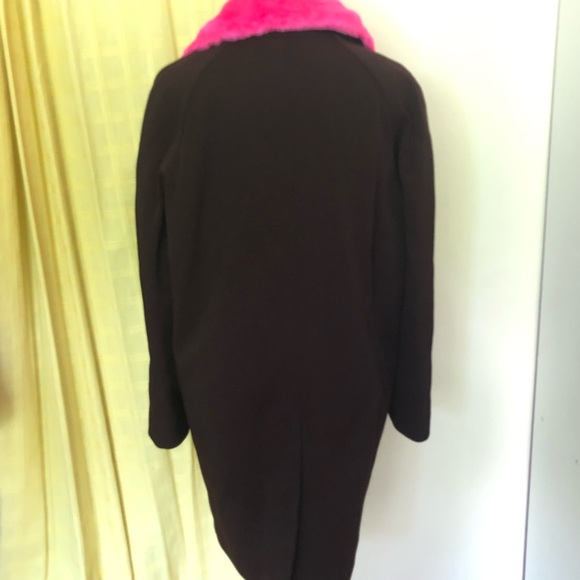 Isaac Mizrahi burgundy overcoat - Picture 7 of 8